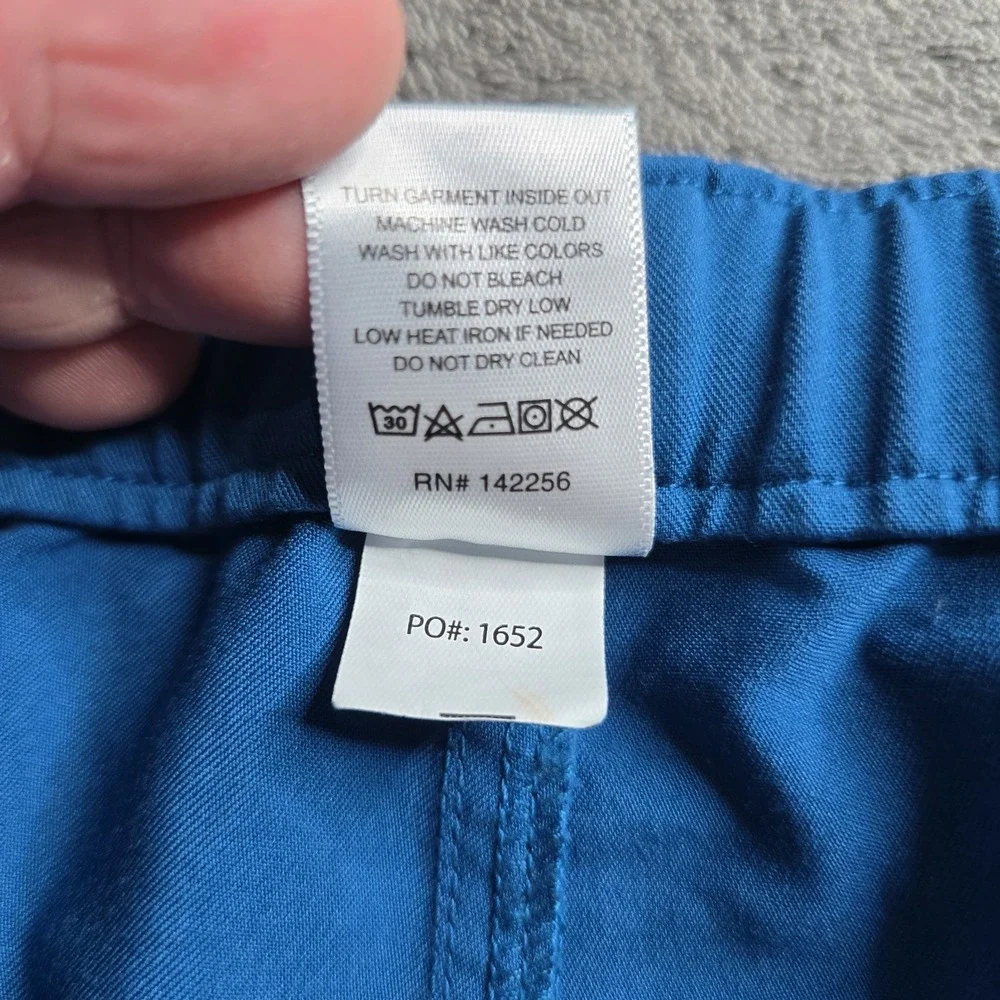 FIGS Cairo Cargo Scrub Pants Mens Large Blue PO# 1652 Technical Collection 32
